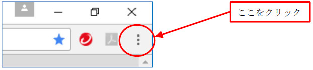 Chromeの右上の表示